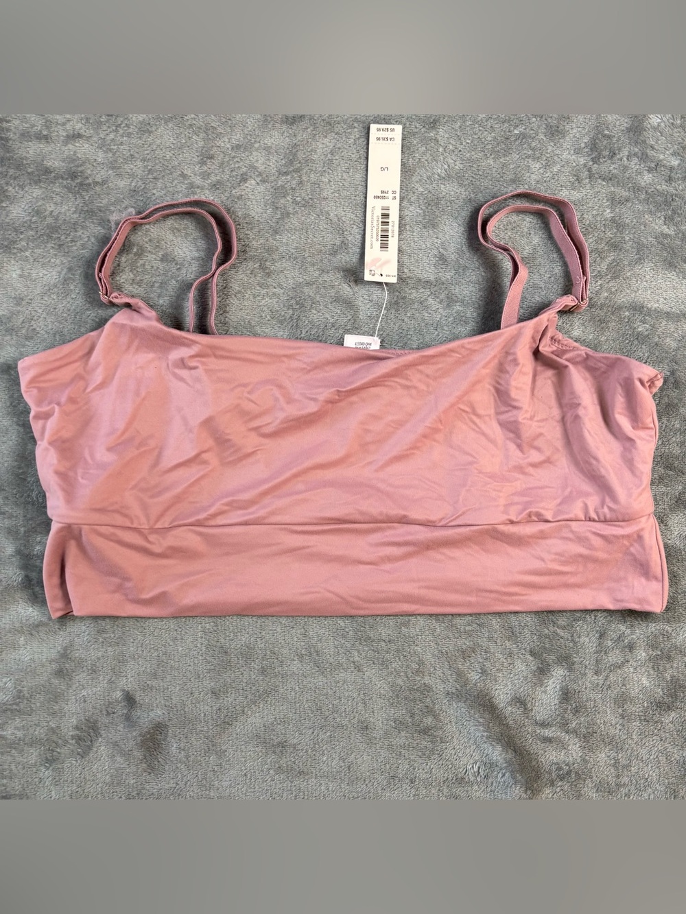 Victoria's Secret Dusty Rose Bandeau Bralette with Adjustable Straps